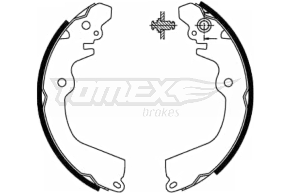 TOMEX BRAKES Bremsebakkesæt tx2181 bagaksel for MITSUBISHI