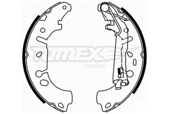 TOMEX BRAKES Bremsebakkesæt tx2185 bagaksel for OPEL FIAT VAUXHALL PEUGEOT