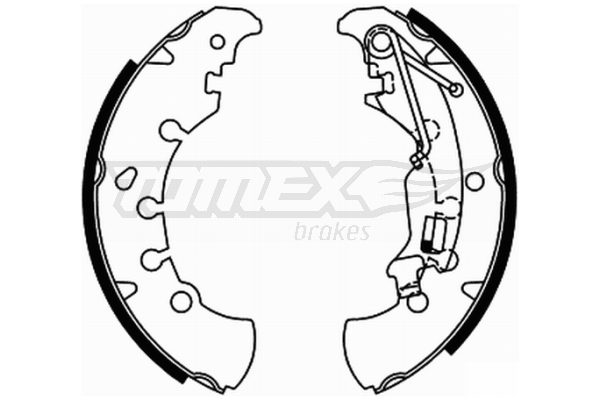 TOMEX BRAKES Bremsebakkesæt tx2184 bagaksel for OPEL FIAT LANCIA VAUXHALL PEUGEOT CITROËN
