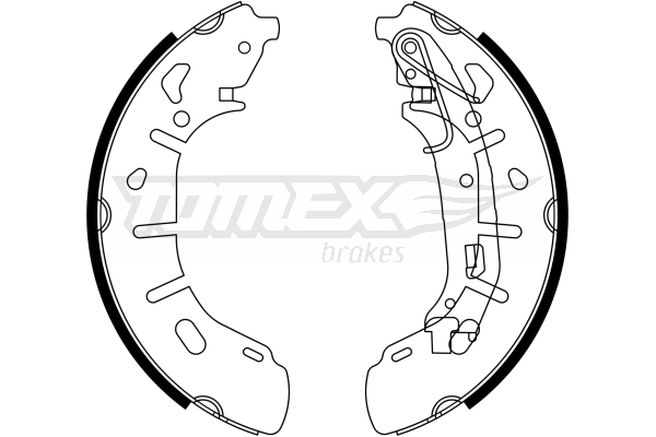 TOMEX BRAKES Bremsebakkesæt tx2321 bagaksel for FIAT