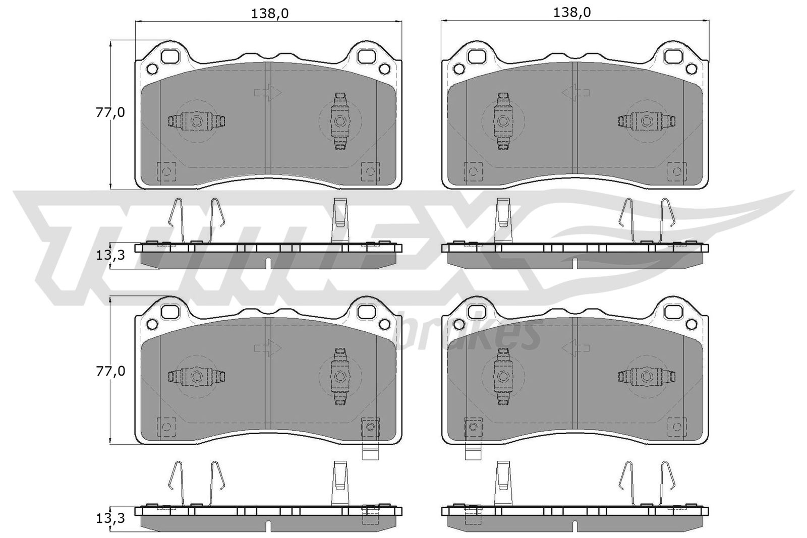 TOMEX BRAKES Bremseklodser tx6070 foraksel for FORD USA FORD FORD (CHANGAN)