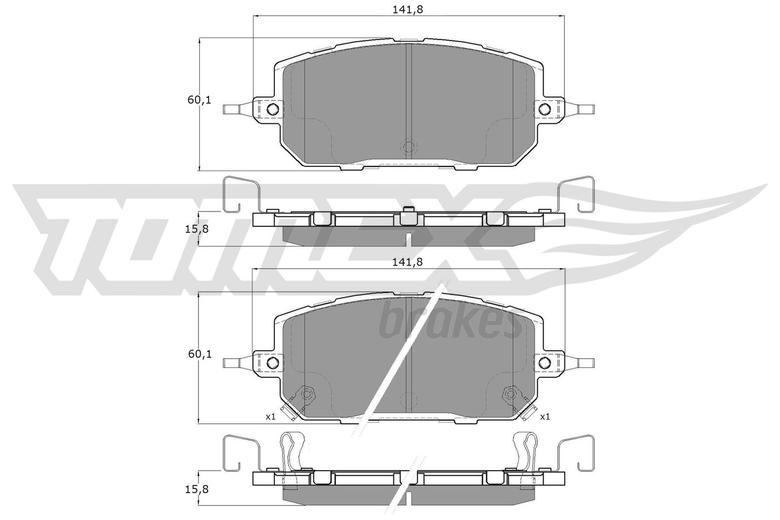 TOMEX BRAKES Bremseklodser tx6028 foraksel for MAZDA MAZDA (CHANGAN)