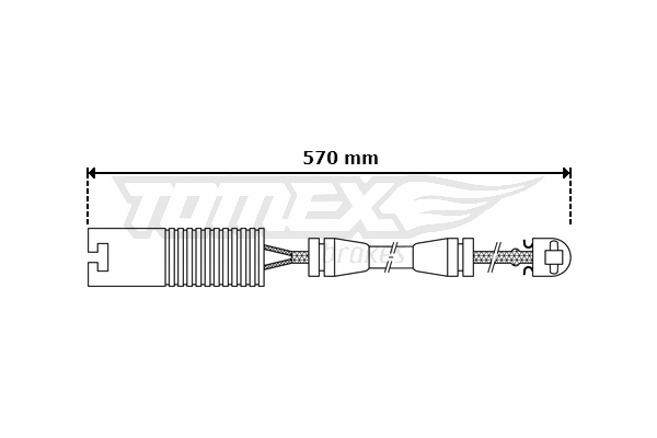 TOMEX BRAKES Slidindikator, bremsebelægning TX 30-31 foraksel for ALPINA