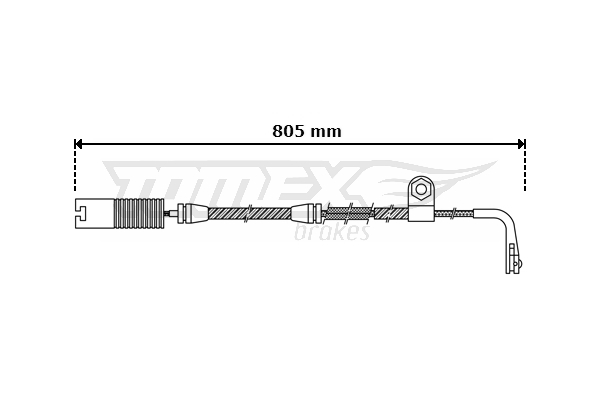 TOMEX BRAKES Slidindikator, bremsebelægning TX 30-34 foraksel for BMW