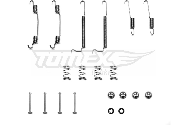 TOMEX BRAKES Tilbehørssæt, bremsebakker tx4004 bagaksel for OPEL VAUXHALL DAEWOO