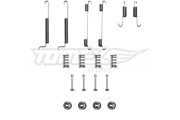 TOMEX BRAKES Tilbehørssæt, bremsebakker tx4032 bagaksel for CHEVROLET DAEWOO