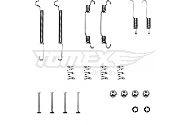 TOMEX BRAKES Tilbehørssæt, bremsebakker tx4034 bagaksel for OPEL VAUXHALL