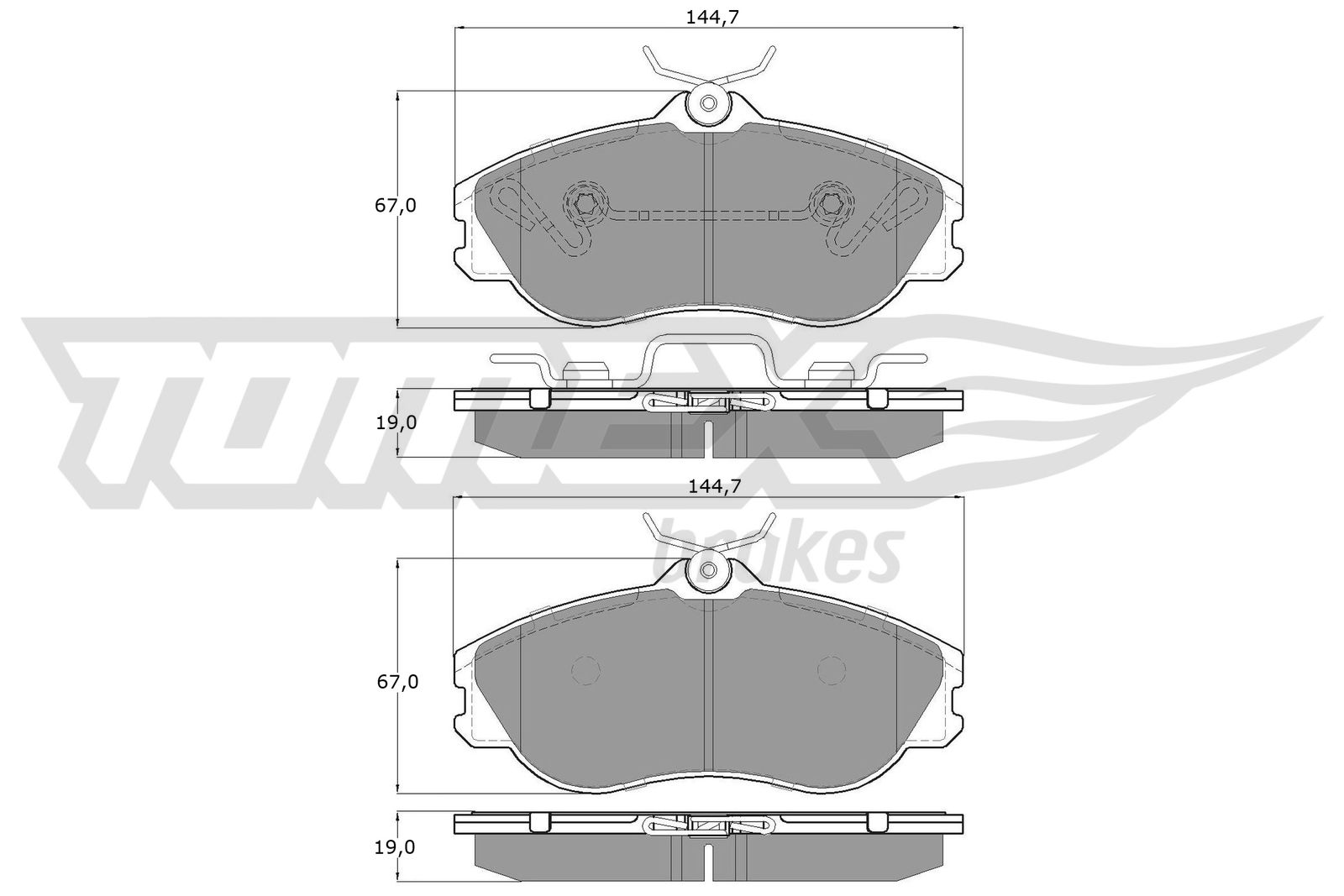 TOMEX BRAKES Bremseklodser tx1127 foraksel for AUDI