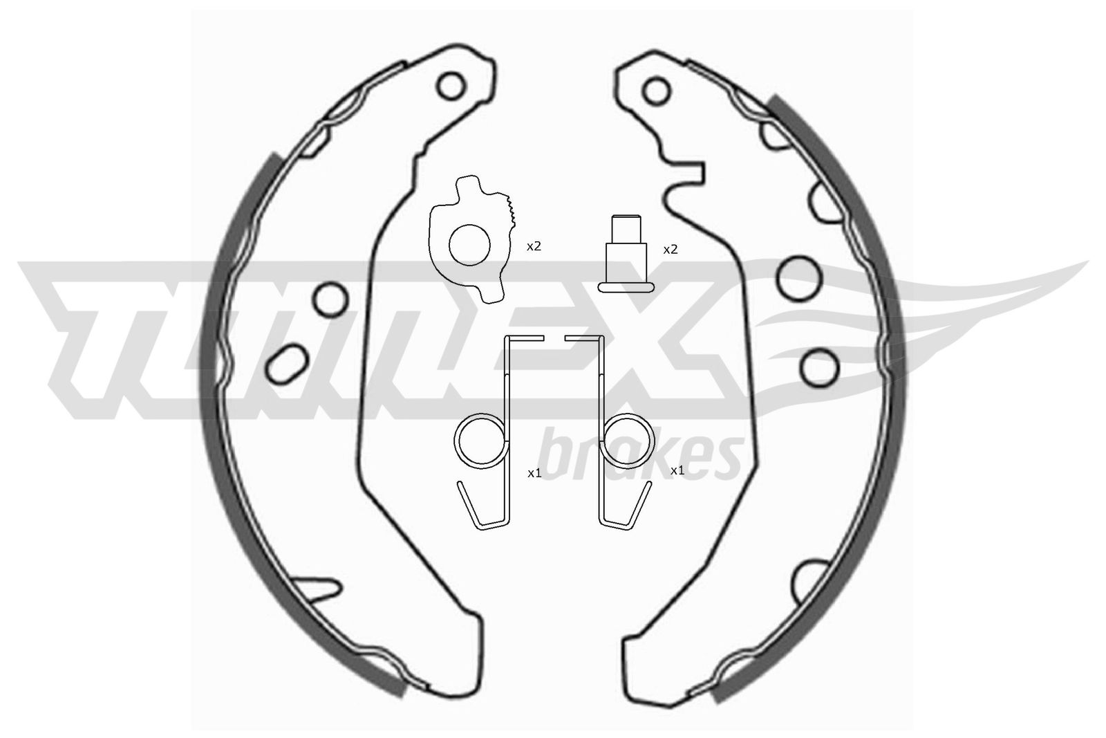 TOMEX BRAKES Bremsebakkesæt tx2066 bagaksel for FORD