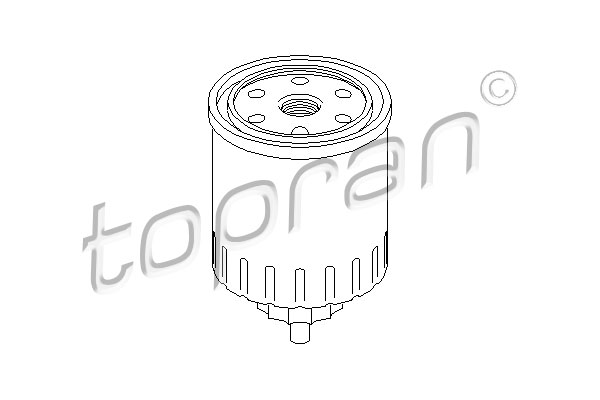 TOPRAN Brændstof-filter 700238 med vandaftapningsskrue outer_diameter_mm_497|Yderdiameter [mm]|76 height_mm_209|Højde [mm]|112 connecting_thread_405|T