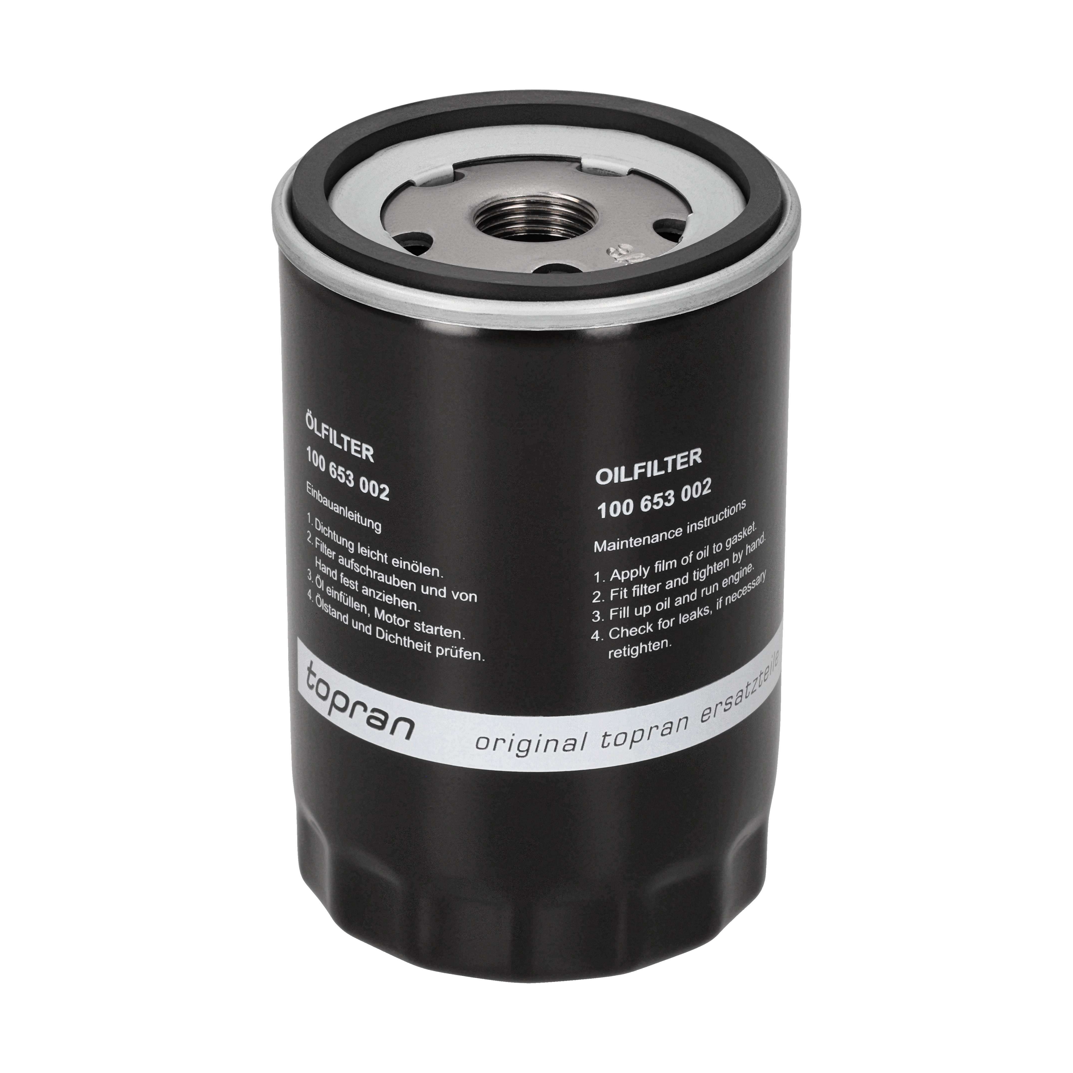 TOPRAN Oliefilter 100653 Påskruet 120mm for CUPRA VAG VW