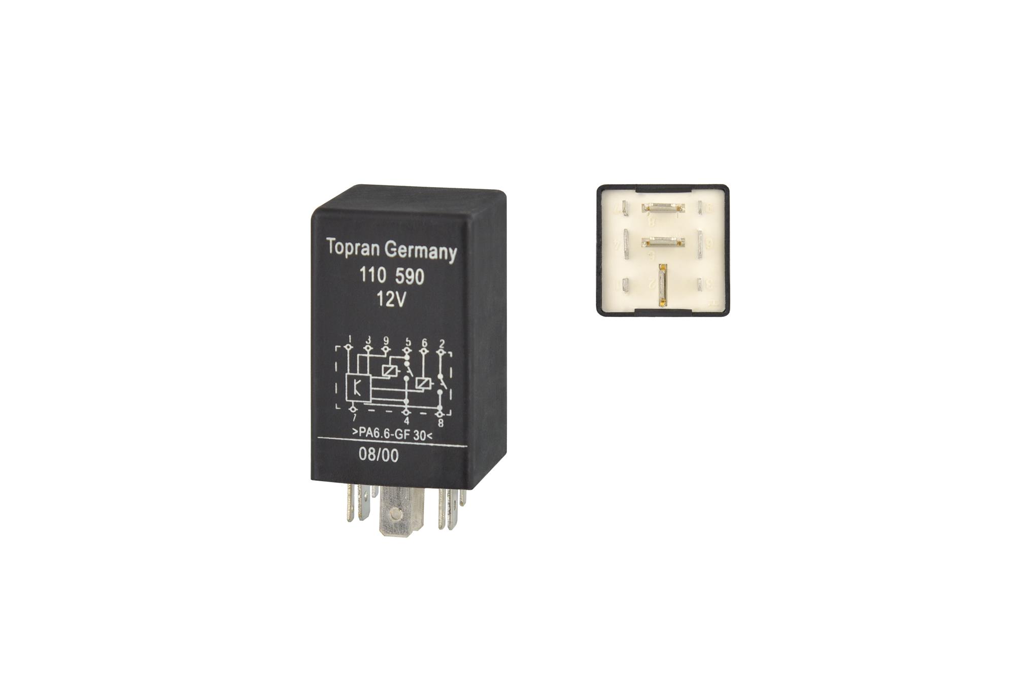 TOPRAN Relæ, starter 110590 for VW