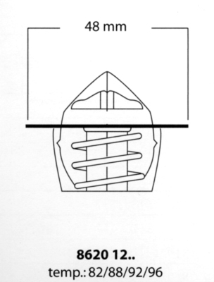 TRISCAN Termostat, kølemiddel 8620 1282 for SUBARU