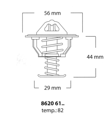 TRISCAN Termostat, kølemiddel 8620 6182 for OPEL VAUXHALL PEUGEOT MITSUBISHI