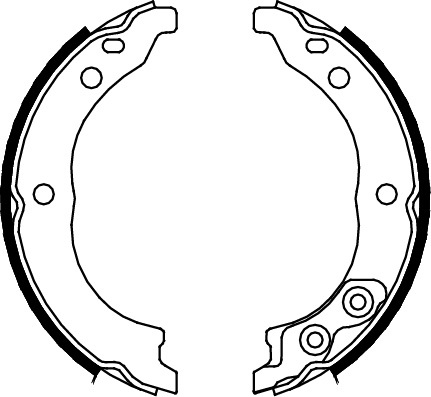 TRISCAN Bremsebakkesæt, parkeringsbremse 810010010 for FIAT PEUGEOT