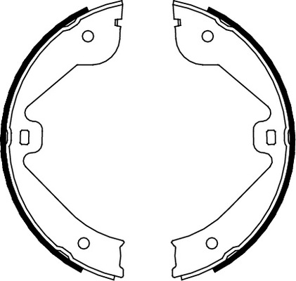 TRISCAN Bremsebakkesæt, parkeringsbremse 810010022 for MERCEDES-BENZ VW PORSCHE LAND ROVER