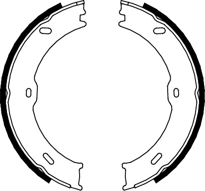 TRISCAN Bremsebakkesæt, parkeringsbremse 810010023 for MERCEDES-BENZ VW
