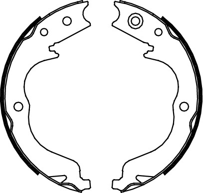 TRISCAN Bremsebakkesæt, parkeringsbremse 810010029 for PEUGEOT MITSUBISHI SUBARU