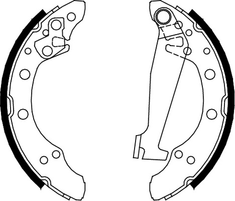 TRISCAN Bremsebakkesæt, parkeringsbremse 810010520 for SKODA VW AUDI SEAT