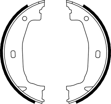 TRISCAN Bremsebakkesæt, parkeringsbremse 810011011 for BMW