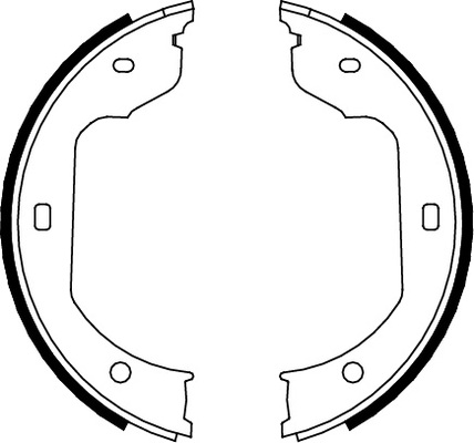 TRISCAN Bremsebakkesæt, parkeringsbremse 810011012 for BMW VW