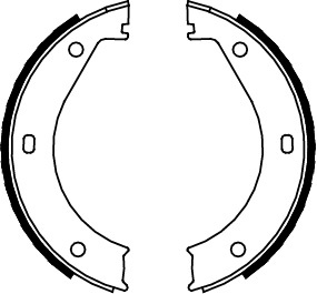 TRISCAN Bremsebakkesæt, parkeringsbremse 810011415 for BMW