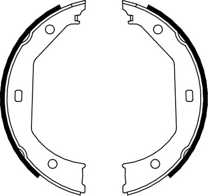TRISCAN Bremsebakkesæt, parkeringsbremse 810011638 for BMW