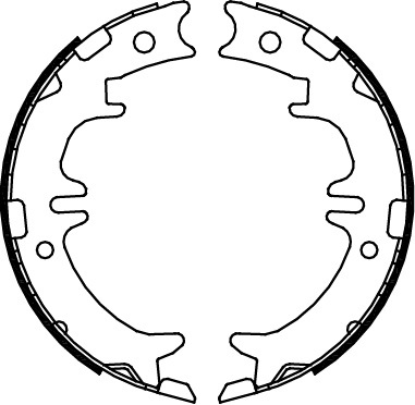TRISCAN Bremsebakkesæt, parkeringsbremse 810013033 for TOYOTA LEXUS