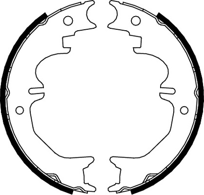TRISCAN Bremsebakkesæt, parkeringsbremse 810013037 for TOYOTA LEXUS