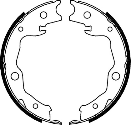 TRISCAN Bremsebakkesæt, parkeringsbremse 810013042 for NISSAN RENAULT LEXUS TOYOTA