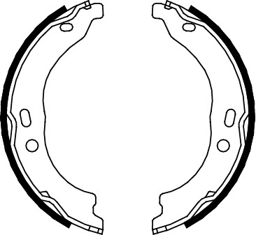 TRISCAN Bremsebakkesæt, parkeringsbremse 810015024 for FIAT PEUGEOT