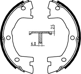 TRISCAN Bremsebakkesæt, parkeringsbremse 810015025 for IVECO
