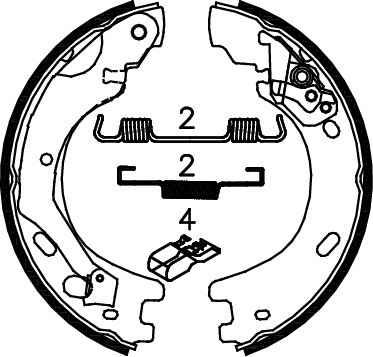 TRISCAN Bremsebakkesæt, parkeringsbremse 810017014 for LAND ROVER