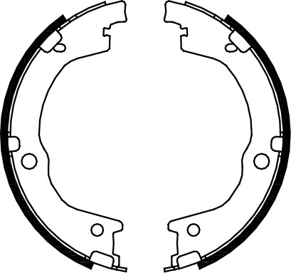 TRISCAN Bremsebakkesæt, parkeringsbremse 810018006 for KIA HYUNDAI