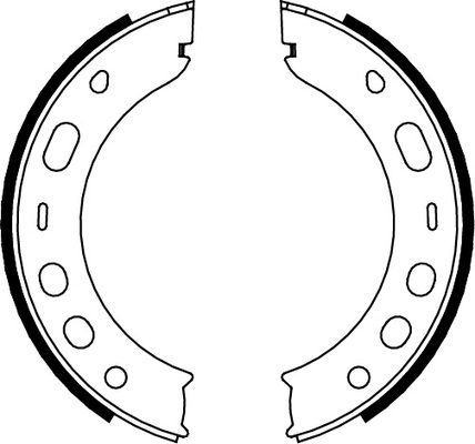 TRISCAN Bremsebakkesæt, parkeringsbremse 810020001 for PORSCHE