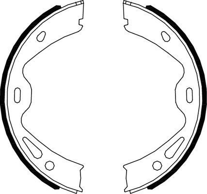 TRISCAN Bremsebakkesæt, parkeringsbremse 810020005 for PORSCHE