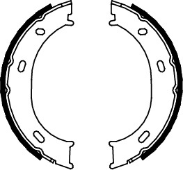 TRISCAN Bremsebakkesæt, parkeringsbremse 810023024 for MERCEDES-BENZ VW