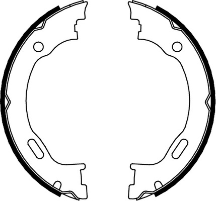 TRISCAN Bremsebakkesæt, parkeringsbremse 810023028 for MERCEDES-BENZ CHRYSLER LANCIA