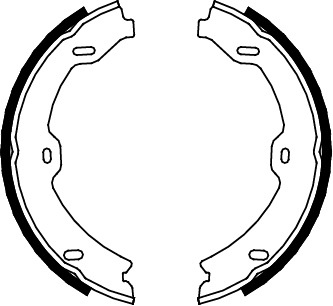 TRISCAN Bremsebakkesæt, parkeringsbremse 810023031 for MERCEDES-BENZ