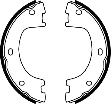 TRISCAN Bremsebakkesæt, parkeringsbremse 810023032 for MERCEDES-BENZ VW