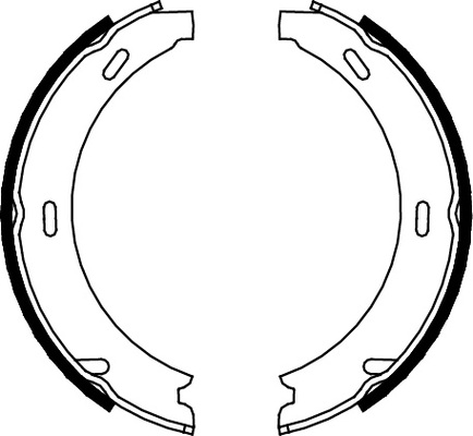 TRISCAN Bremsebakkesæt, parkeringsbremse 810023412 for MERCEDES-BENZ CHRYSLER