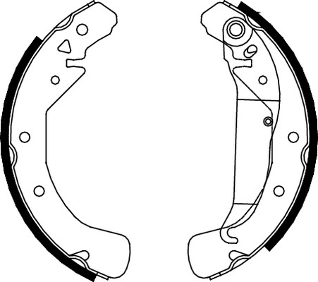 TRISCAN Bremsebakkesæt, parkeringsbremse 810024589 for OPEL CHEVROLET VAUXHALL