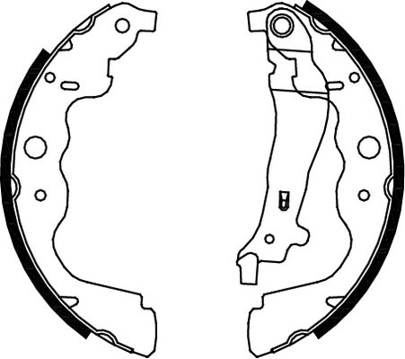 TRISCAN Bremsebakkesæt, parkeringsbremse 810025004 for MERCEDES-BENZ DACIA