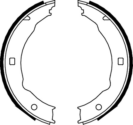 TRISCAN Bremsebakkesæt, parkeringsbremse 810028050 for PEUGEOT