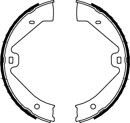 TRISCAN Bremsebakkesæt, parkeringsbremse 810029002 for AUDI VW PORSCHE