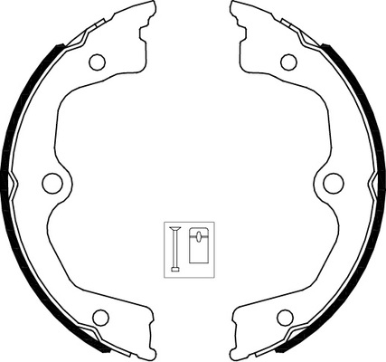 TRISCAN Bremsebakkesæt, parkeringsbremse 810040009 for HONDA