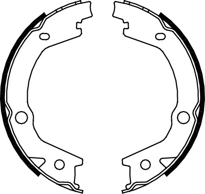 TRISCAN Bremsebakkesæt, parkeringsbremse 810043020 for SSANGYONG HYUNDAI KIA