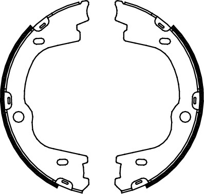 TRISCAN Bremsebakkesæt, parkeringsbremse 810043026 for KIA HYUNDAI