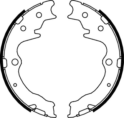 TRISCAN Bremsebakkesæt, parkeringsbremse 810050003 for MAZDA