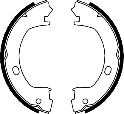 TRISCAN Bremsebakkesæt, parkeringsbremse 810080003 for DODGE CHRYSLER
